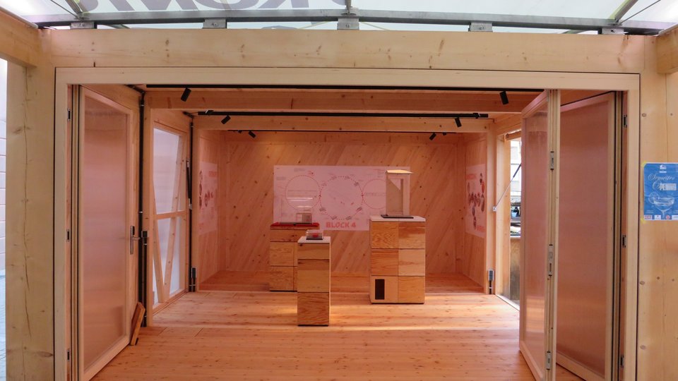 Blick in den Mehrzweckraum des neuen Block 4