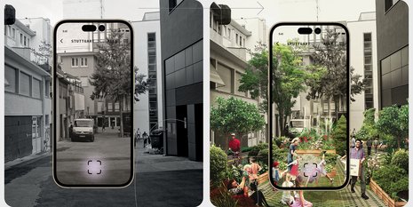 Visualisation of leftover urban space before and after an intervention