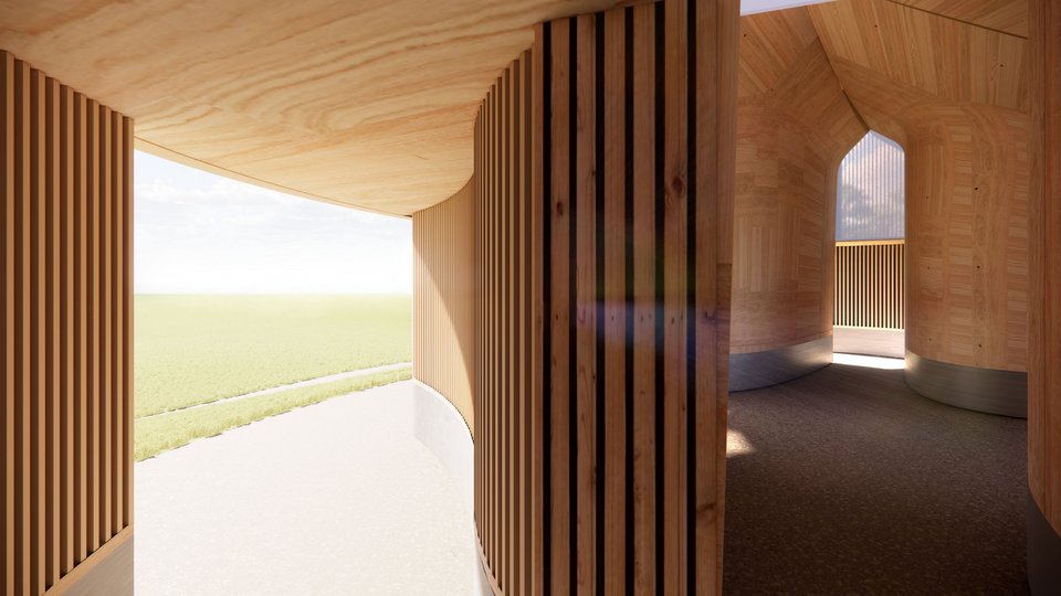 Rendering Innenansicht für einen neuen Jugendtreff in Ingersheim 