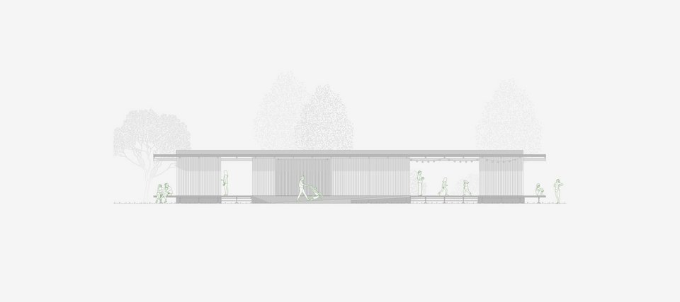 Ansicht Nord Ost der Studienarbeit Ein Ort für die Stelle – Rohrdorf