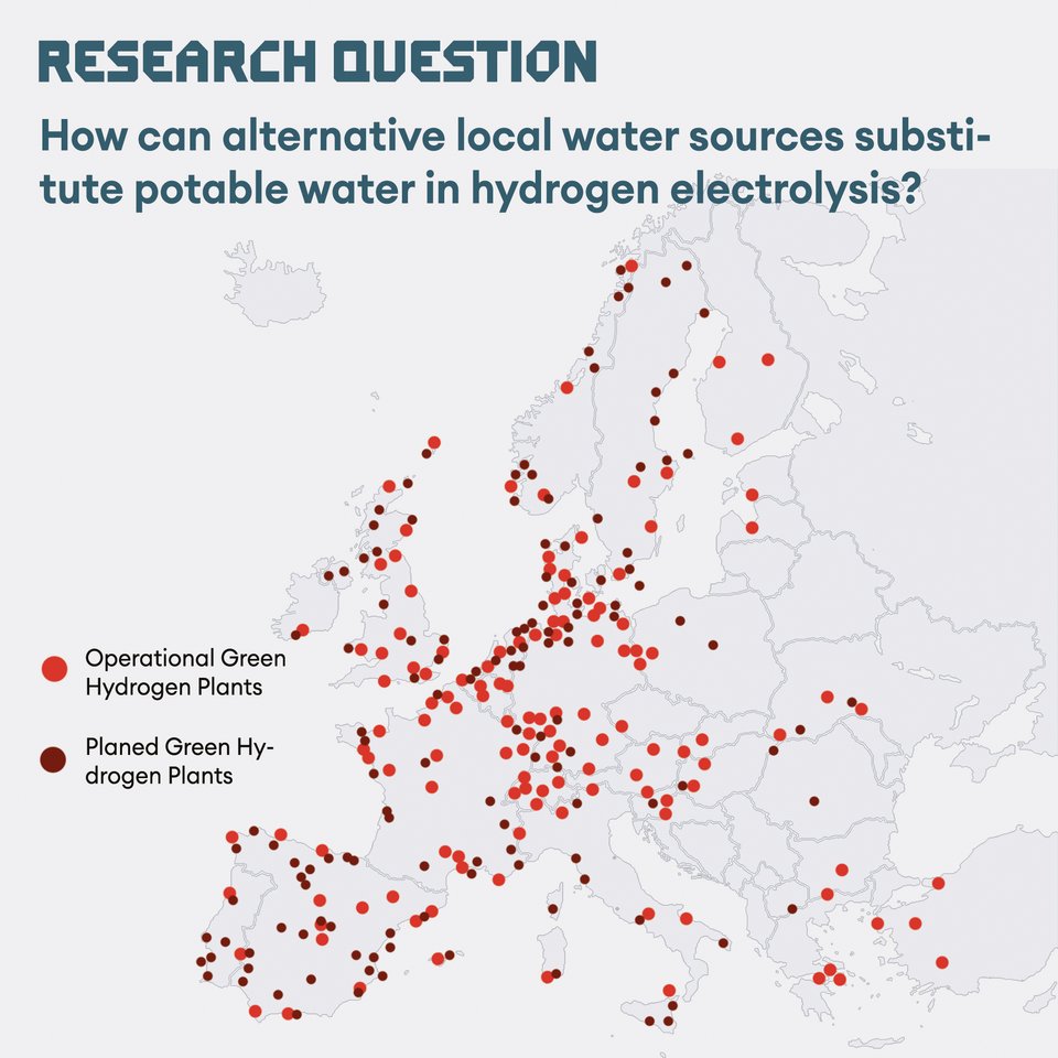 Location of operational and planned Green Hydrogen PLants in Europe (2024)