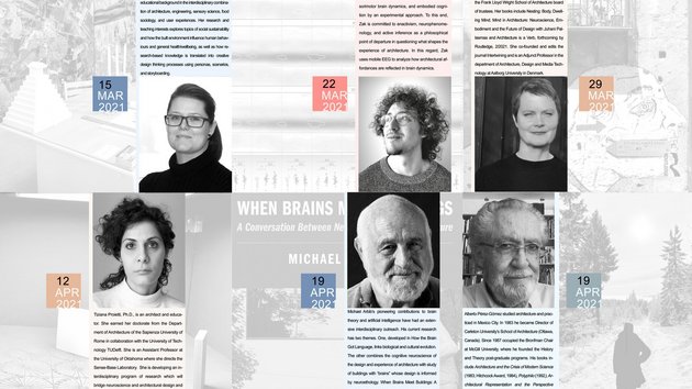 Poster mit Portraitfotos und Beschreibung der Redner und Rednerinnen