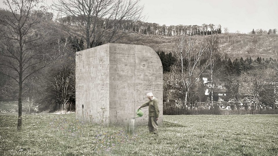 Rendering der Studienarbeit "Ein Hause zum Blumengießen"