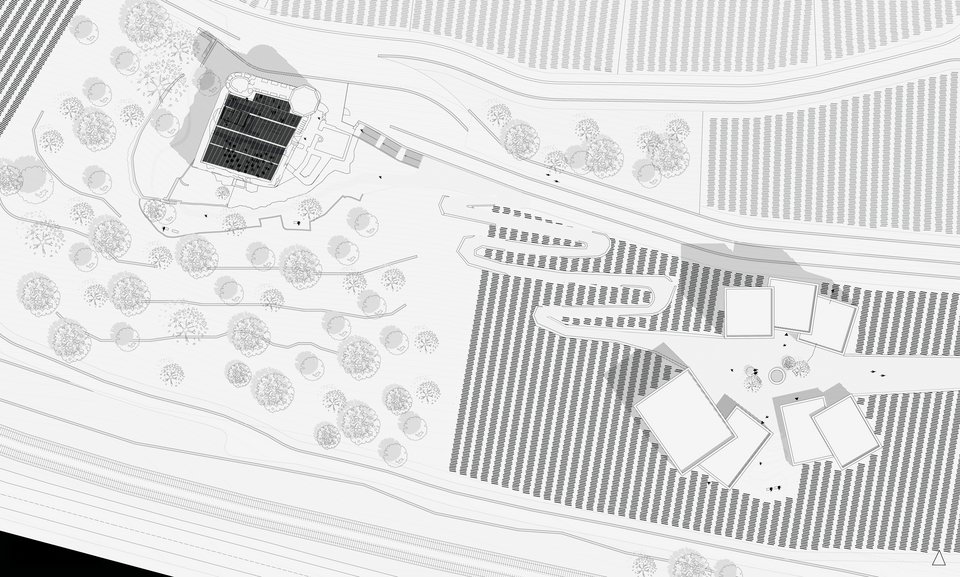 Ansicht Lageplan der Masterthesis Mühlstein Musikakademie