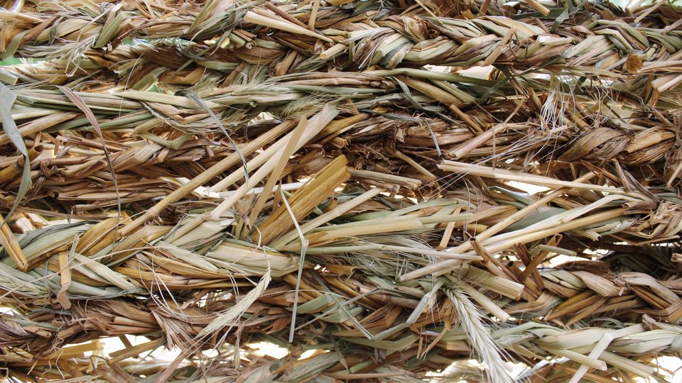 Geflochtene Strohstruktur