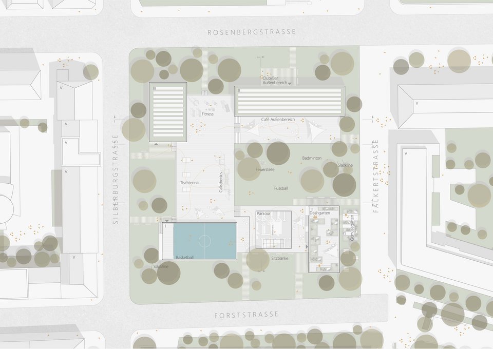 Grundriss der Studienarbeit "Wild Urban Nature"
