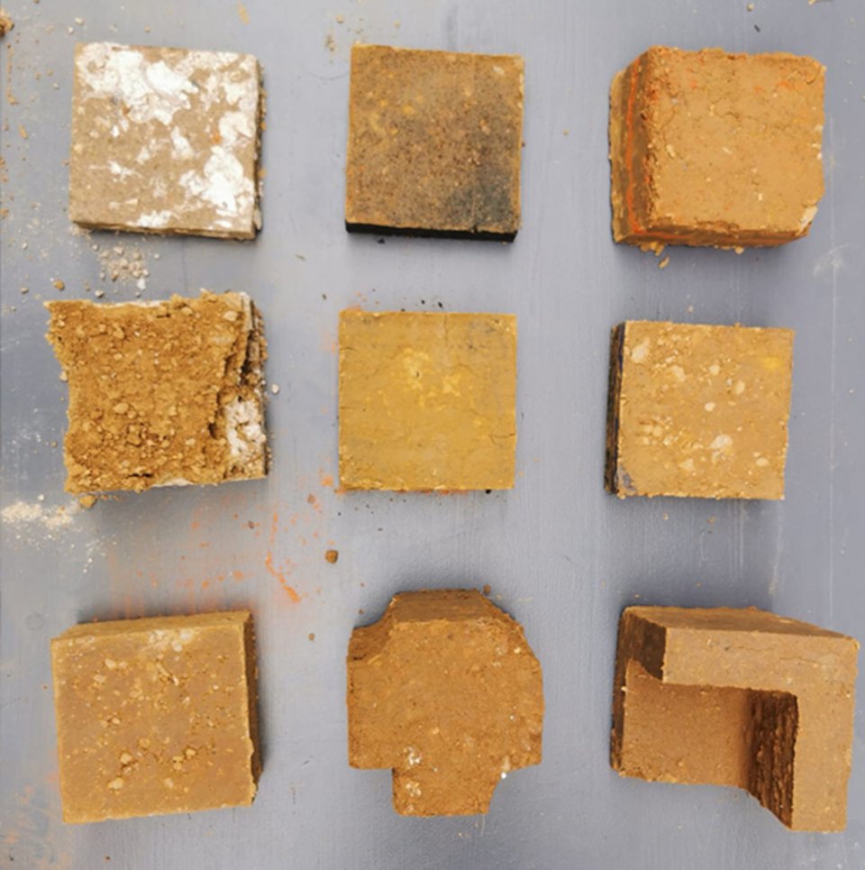 Gestalten des Baumaterials