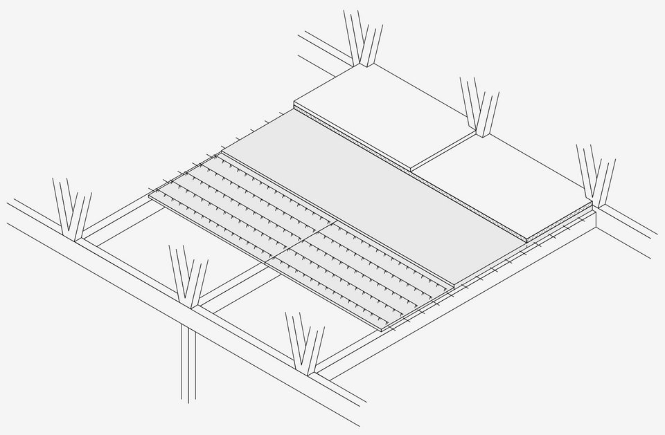 Tragwerk Schichtaufbau der Studienarbeit Fasanerie – Roots & Routes