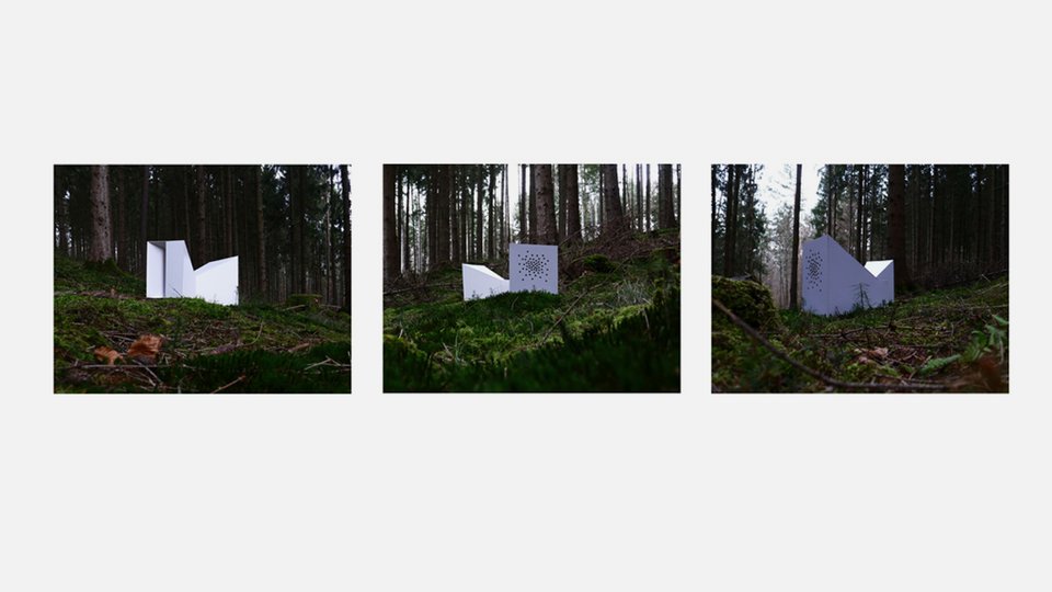 Modellfotos der Studienarbeit "Waldkapelle"