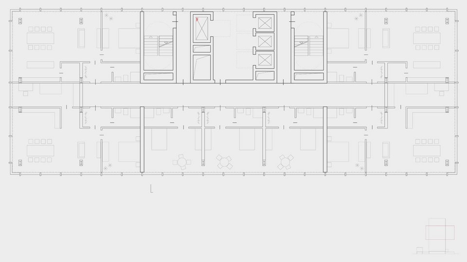 Grundriss Wohnen der Studienarbeit LA @ KA