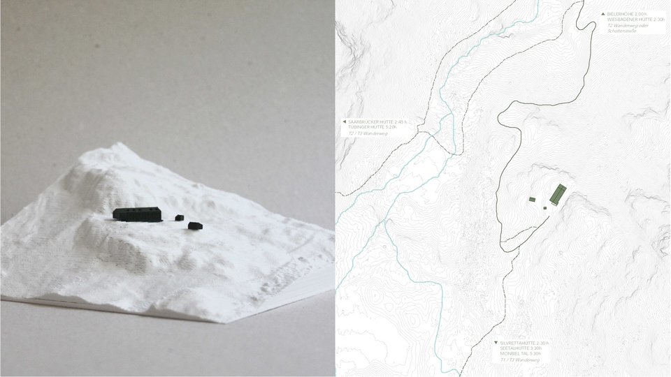Lageplan und Modellfoto