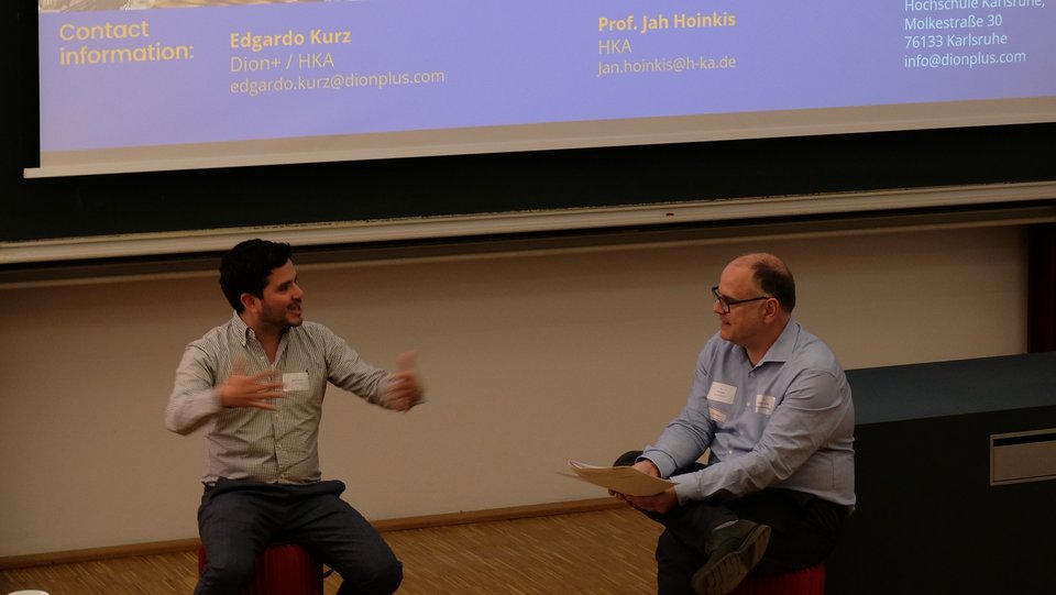 Referenten im Austausch zu EU Projekten der Hochschule Karlsruhe