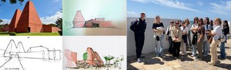Einge Gruppe Studierender blickt in die Kamera auf einer Exkursion nach Lissabon