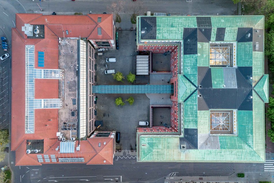 Luftbildaufnahme der HFT Stuttgart