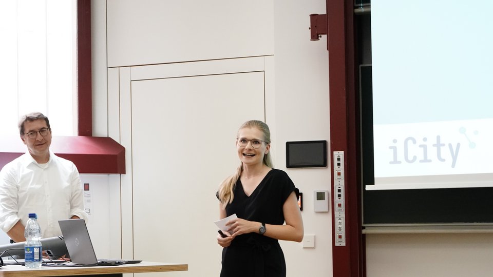 iCity Abschlussveranstaltung Tag der Forschung, Lutz Gaspers, Dagmar Vragasova