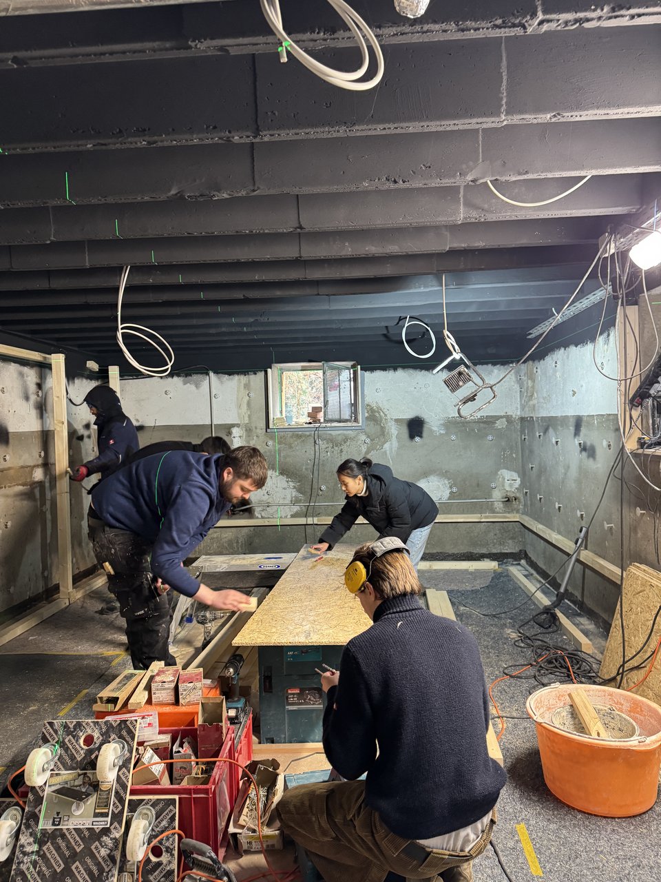 Raum der Stille im Rohbau