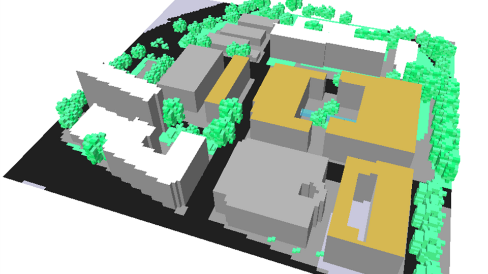 3D Modell Mikro-Klima-Modellierung mit GIS