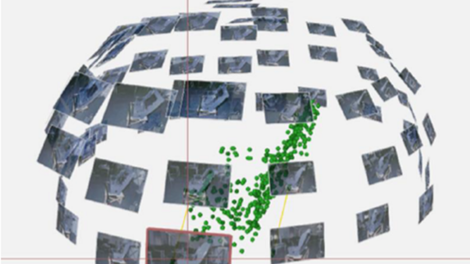 Screenshot einer Bildauswertung mit dem TRITOP System